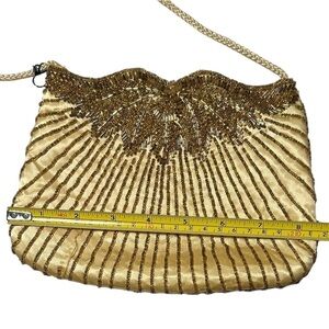 Vintage Le Regale Gold Beaded Cocktail Purse. Perfect for Events